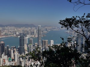 Hong Kong looking down from The Peak trail